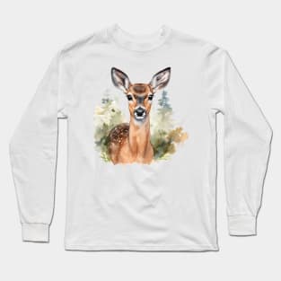 Watercolor Doe 1 Long Sleeve T-Shirt